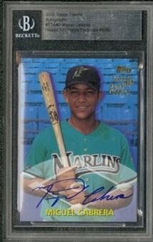 2000 Topps Traded Miguel Cabrera Signed Hawaii Trade Conference Limited Edition Card 